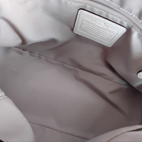 Coach Cross Grain Leather Cora Dome  Handbag Color Block Tan  NWOT - Picture 7 of 7